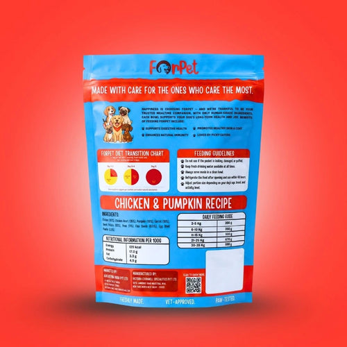 Chicken & Pumpkin Recipe-100g | Gut-Friendly Dog Food – ForPet