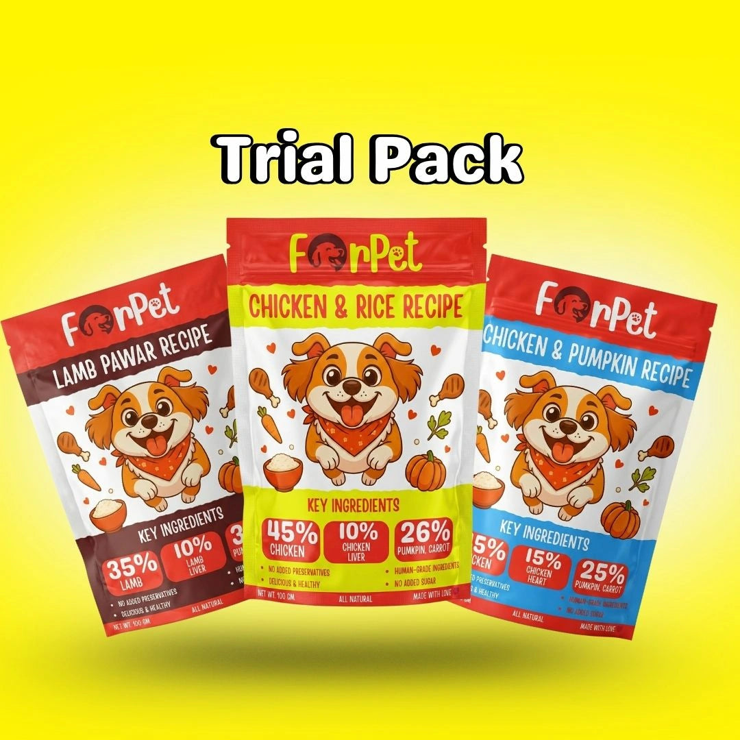 Trial Pack 3 Recipes(Chicken & Pumpkin, Chicken & Rice, Lamb Pawar)(3*100g)