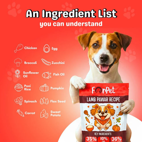 Lamb Pawar Recipe-100g | Human-Grade Lamb Dog Food – ForPet