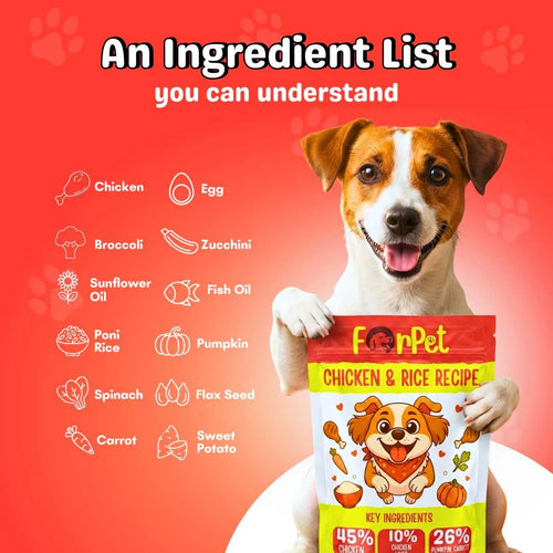 Chicken & Rice Recipe - 100g | Human-Grade Dog Food – ForPet