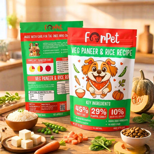 Veg Paneer & Rice Recipe-100g | Vegetarian Dog Meal – ForPet